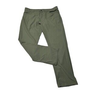 Members Mark Mens Pants Benton Performance‎ Stretch Slim Fit Green Size 40 x 32